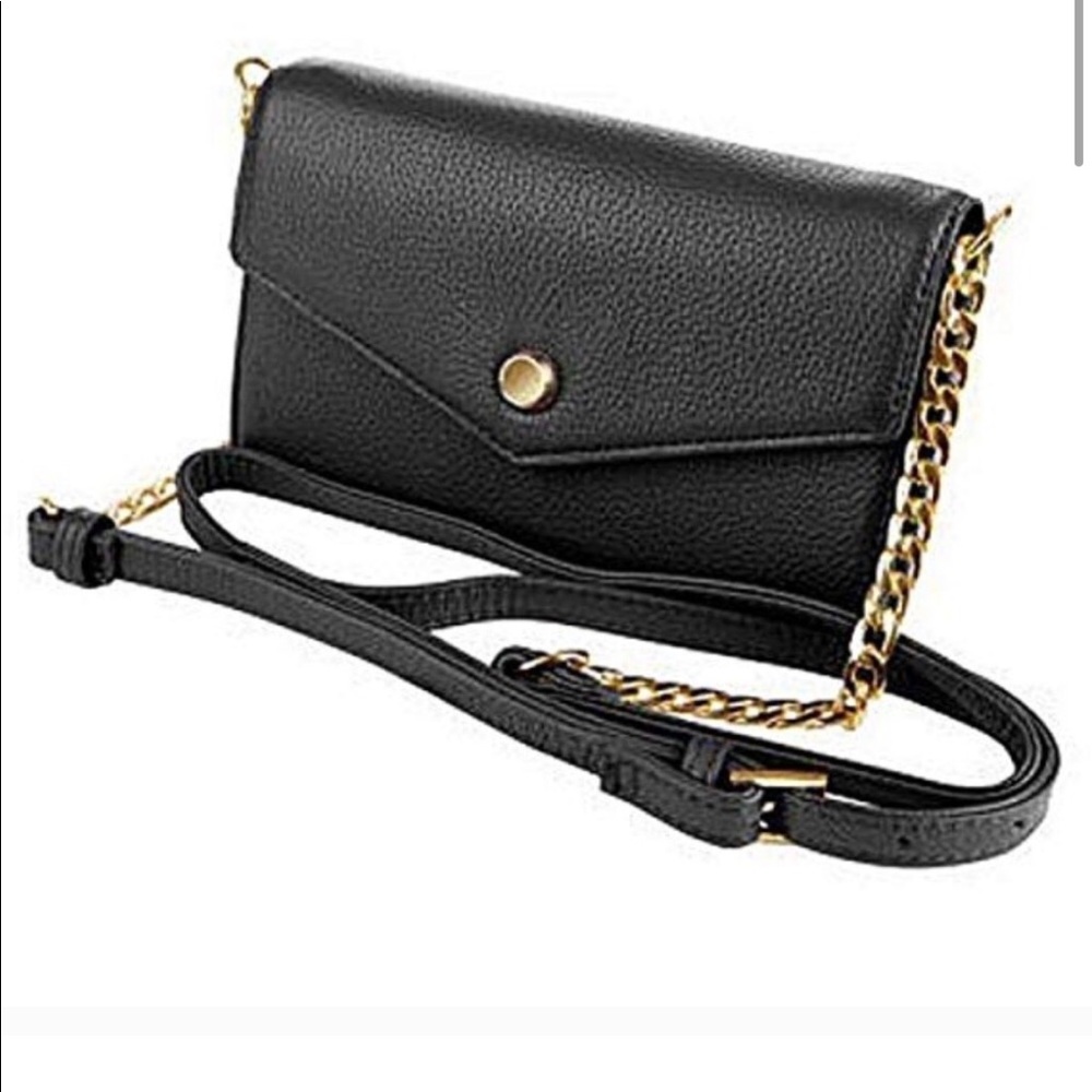 Stella & Max 100% Leather Crossbody Clutch Purse